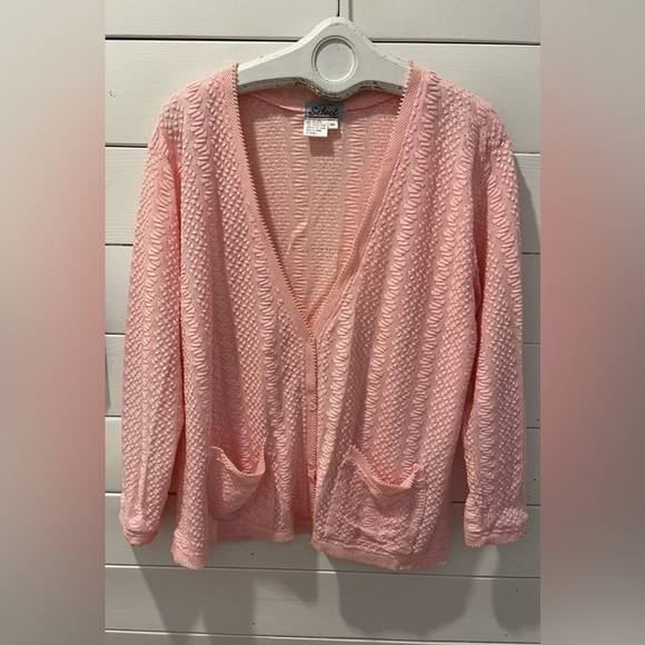Vintage Pink Knit Cardigan – Eaton Select – Size 40 - Picture 1 of 8